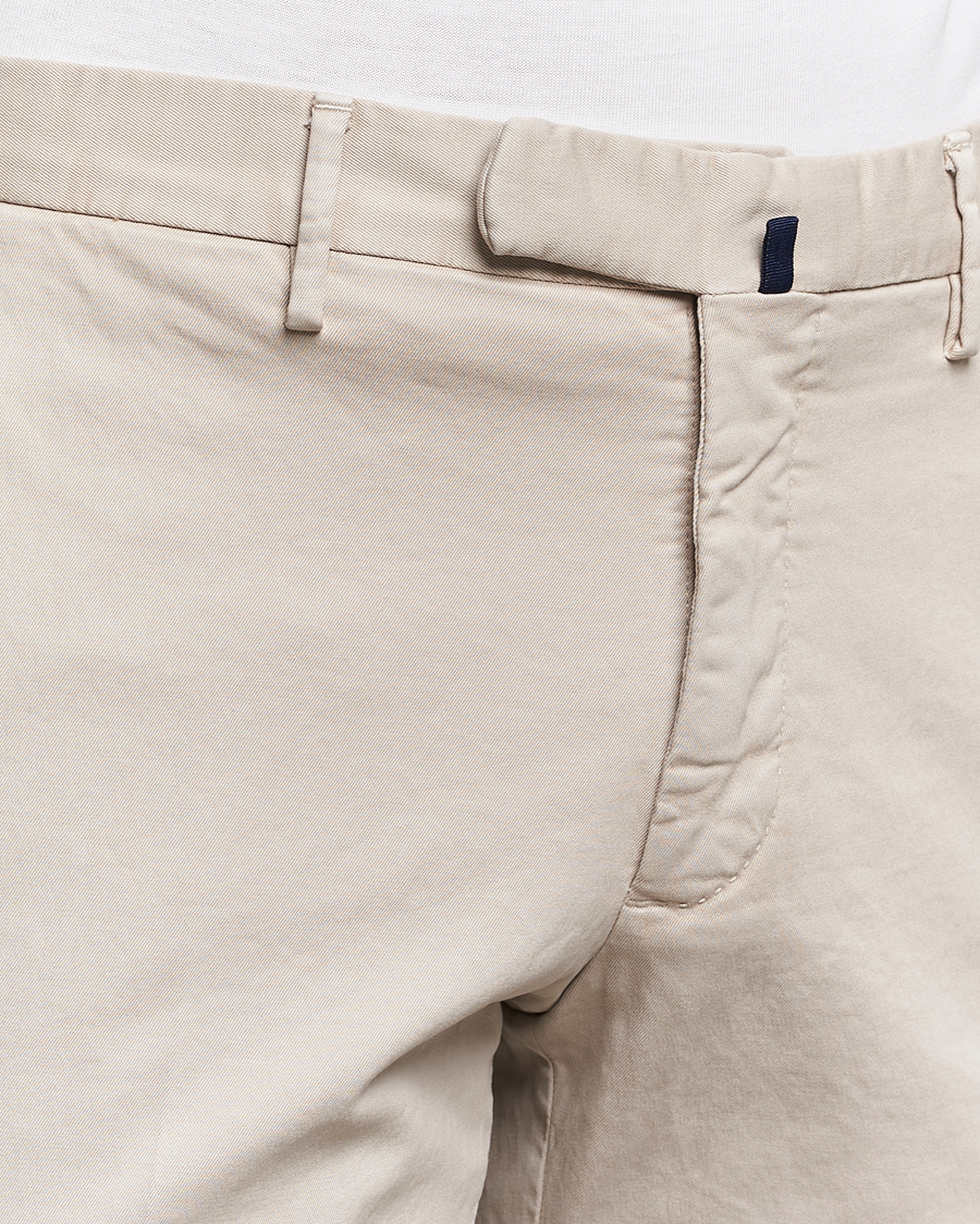 Uomini | Pantaloni | Incotex | Slim Fit Cotton Stretch Chinos Light Beige