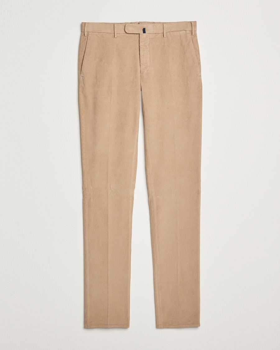 Uomini | Pantaloni | Incotex | Slim Fit Baby Corduroy Trousers Beige