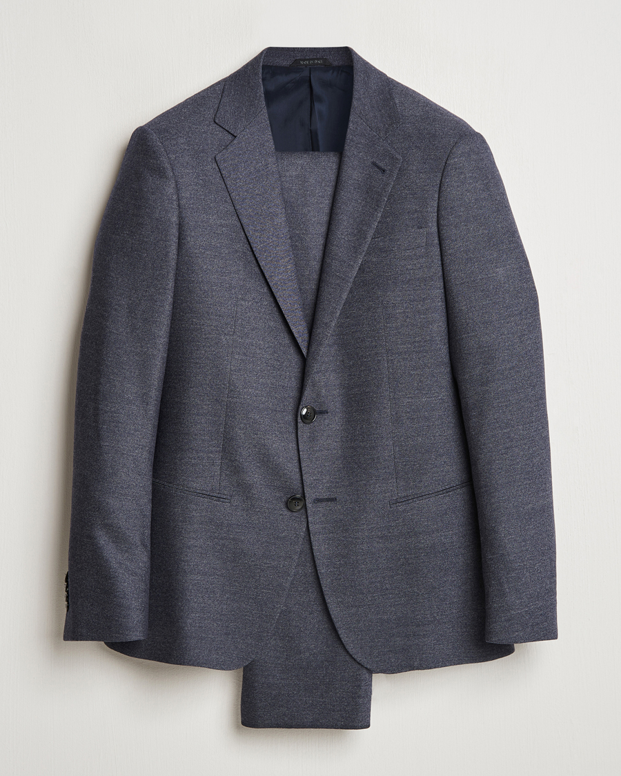 Uomini | Abiti | Giorgio Armani | Soho Wool/Cashmere Flannel Suit Navy Melange