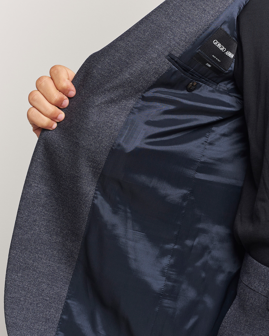Uomini | Abiti | Giorgio Armani | Soho Wool/Cashmere Flannel Suit Navy Melange