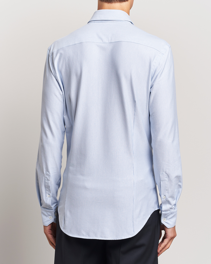 Uomini | Camicie | Giorgio Armani | Jersey Stretch Shirt Light Blue Stripe