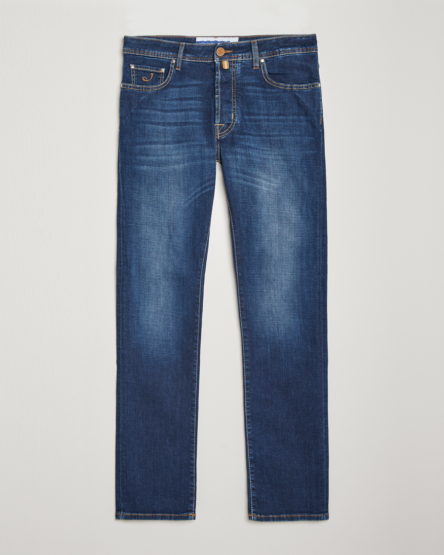 Uomini | Jeans | Jacob Cohën | Bard Slim Fit Stretch Jeans Mid Blue