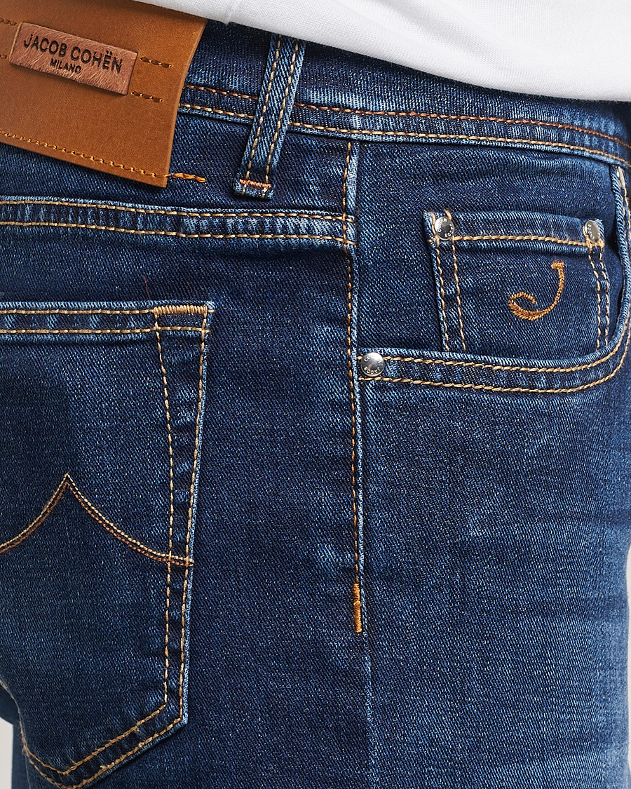 Uomini | Jeans | Jacob Cohën | Bard Slim Fit Stretch Jeans Mid Blue