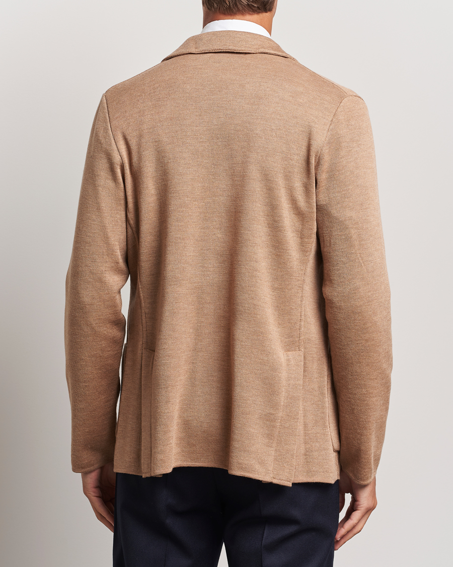 Uomini | Blazers | Lardini | Knitted Wool Blazer Beige