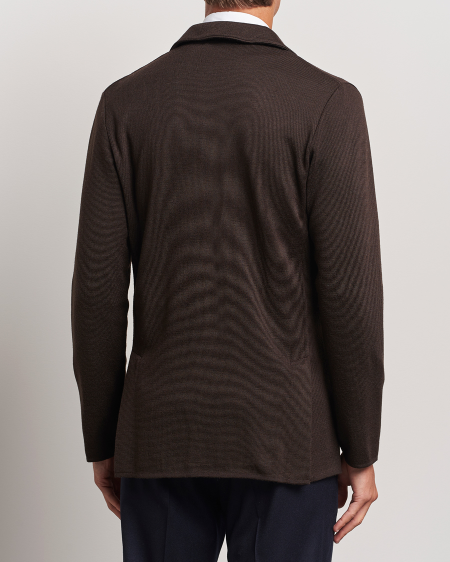 Uomini | Blazers | Lardini | Knitted Wool Blazer Brown