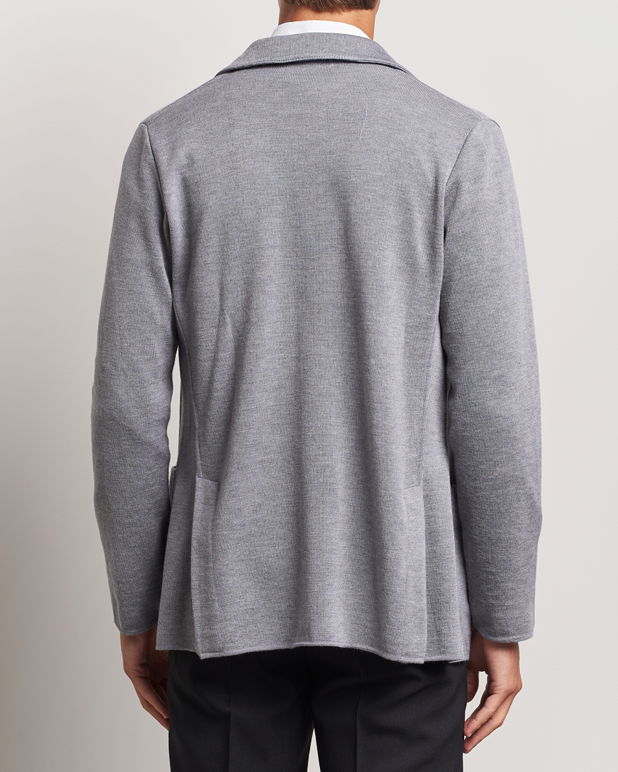 Uomini | Blazers | Lardini | Knitted Wool Blazer Grey