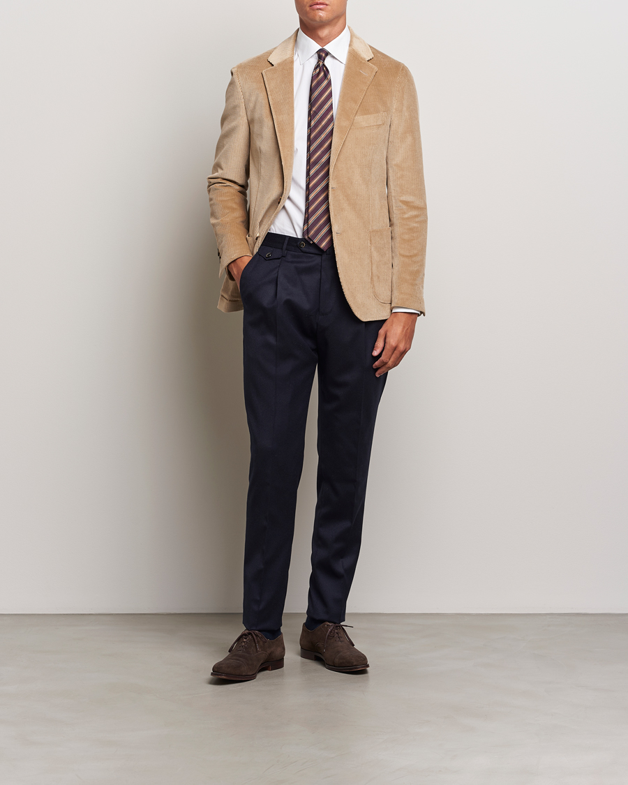 Uomini | Blazers | Lardini | Corduroy Blazer Beige