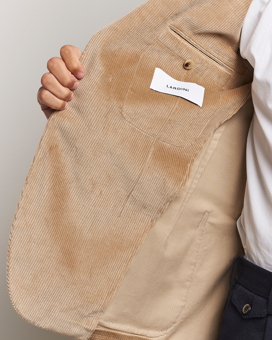 Uomini | Blazers | Lardini | Corduroy Blazer Beige