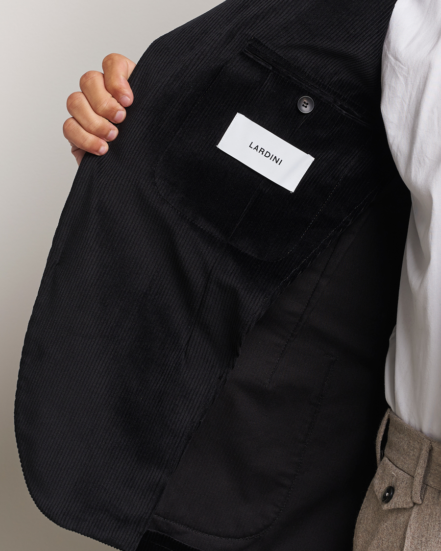 Uomini | Blazers | Lardini | Corduroy Blazer Black