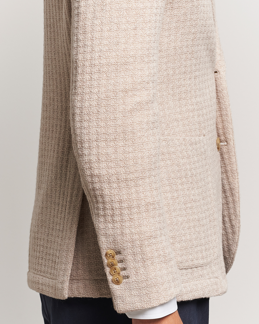 Uomini | Blazers | L.B.M. 1911 | Knitted Punto Wool Structure Blazer Camel