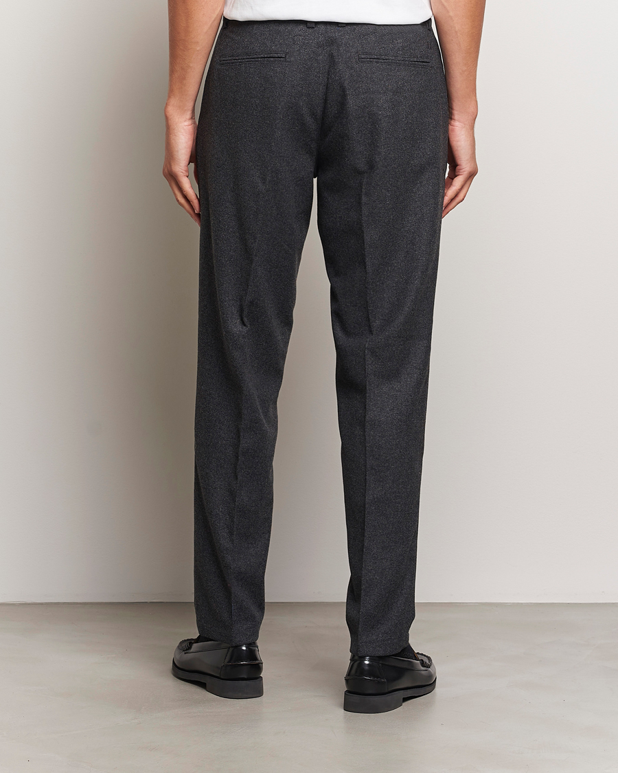 Uomini | Pantaloni | LES DEUX | Como Reg Wool Pants Charcoal Melange