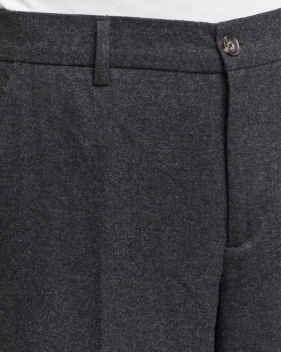 Uomini | Pantaloni | LES DEUX | Como Reg Wool Pants Charcoal Melange