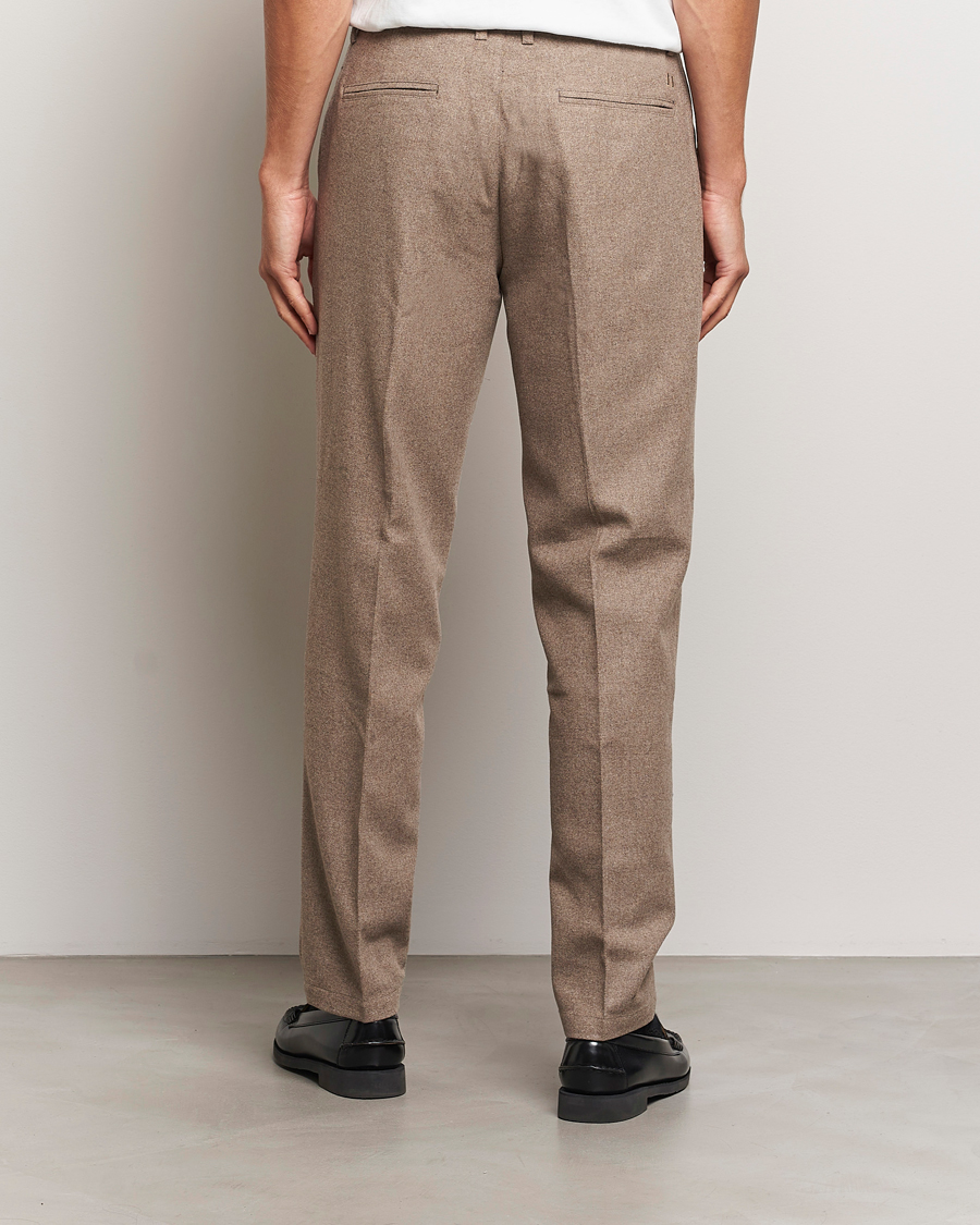 Uomini | Pantaloni | LES DEUX | Como Reg Wool Pants Desert Taupe Melange