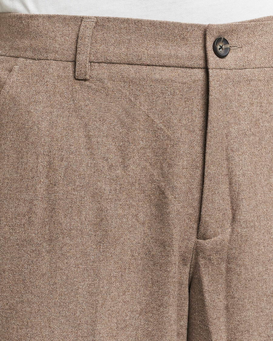 Uomini | Pantaloni | LES DEUX | Como Reg Wool Pants Desert Taupe Melange