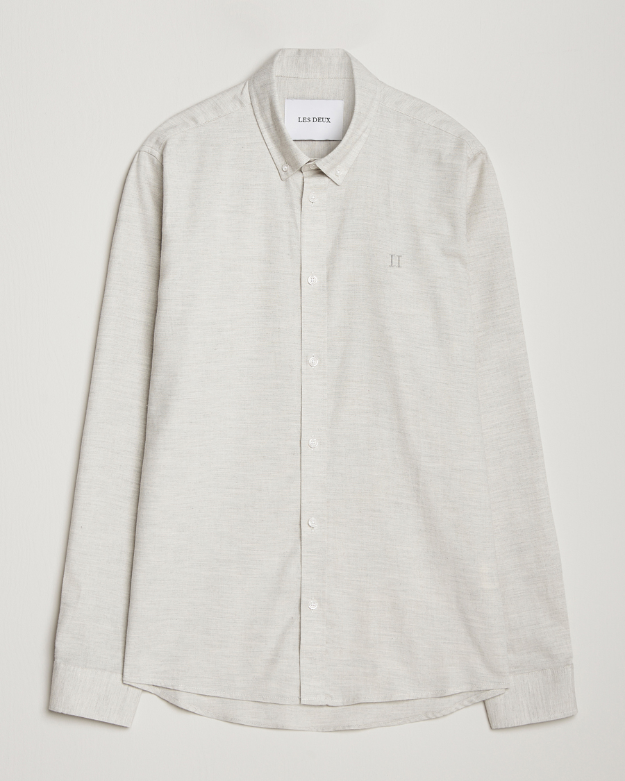 Uomini | Camicie | LES DEUX | Dessert Reg Shirt Snow Melange
