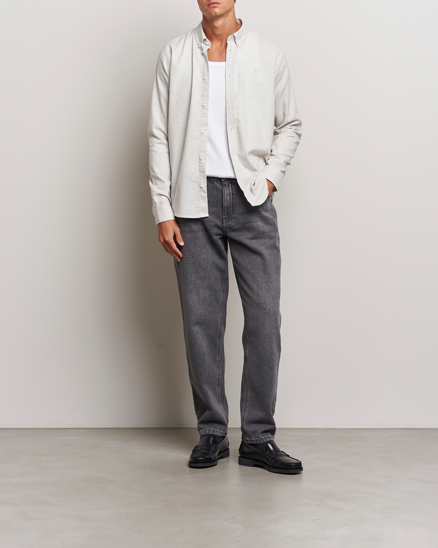 Uomini | Camicie | LES DEUX | Dessert Reg Shirt Snow Melange