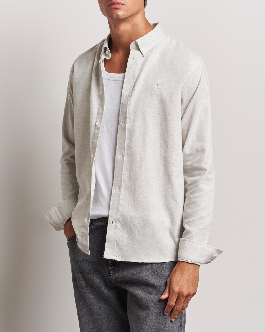Uomini | Camicie | LES DEUX | Dessert Reg Shirt Snow Melange