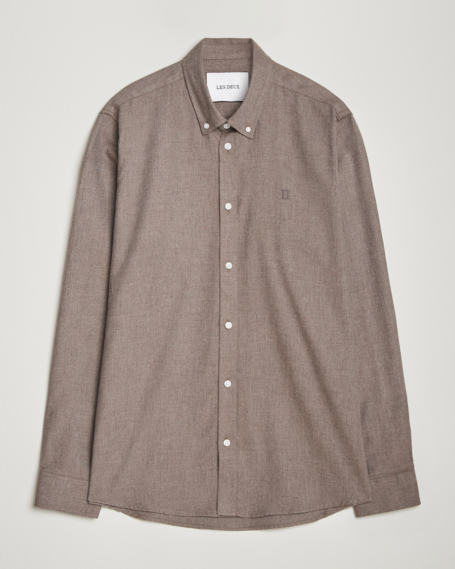 Uomini | Camicie | LES DEUX | Dessert Reg Shirt Mountain Grey Melange
