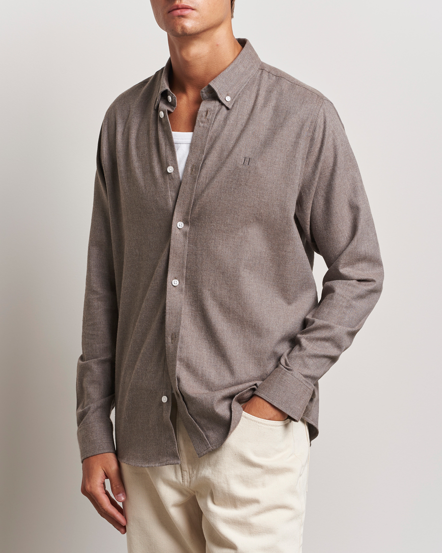 Uomini | Camicie | LES DEUX | Dessert Reg Shirt Mountain Grey Melange