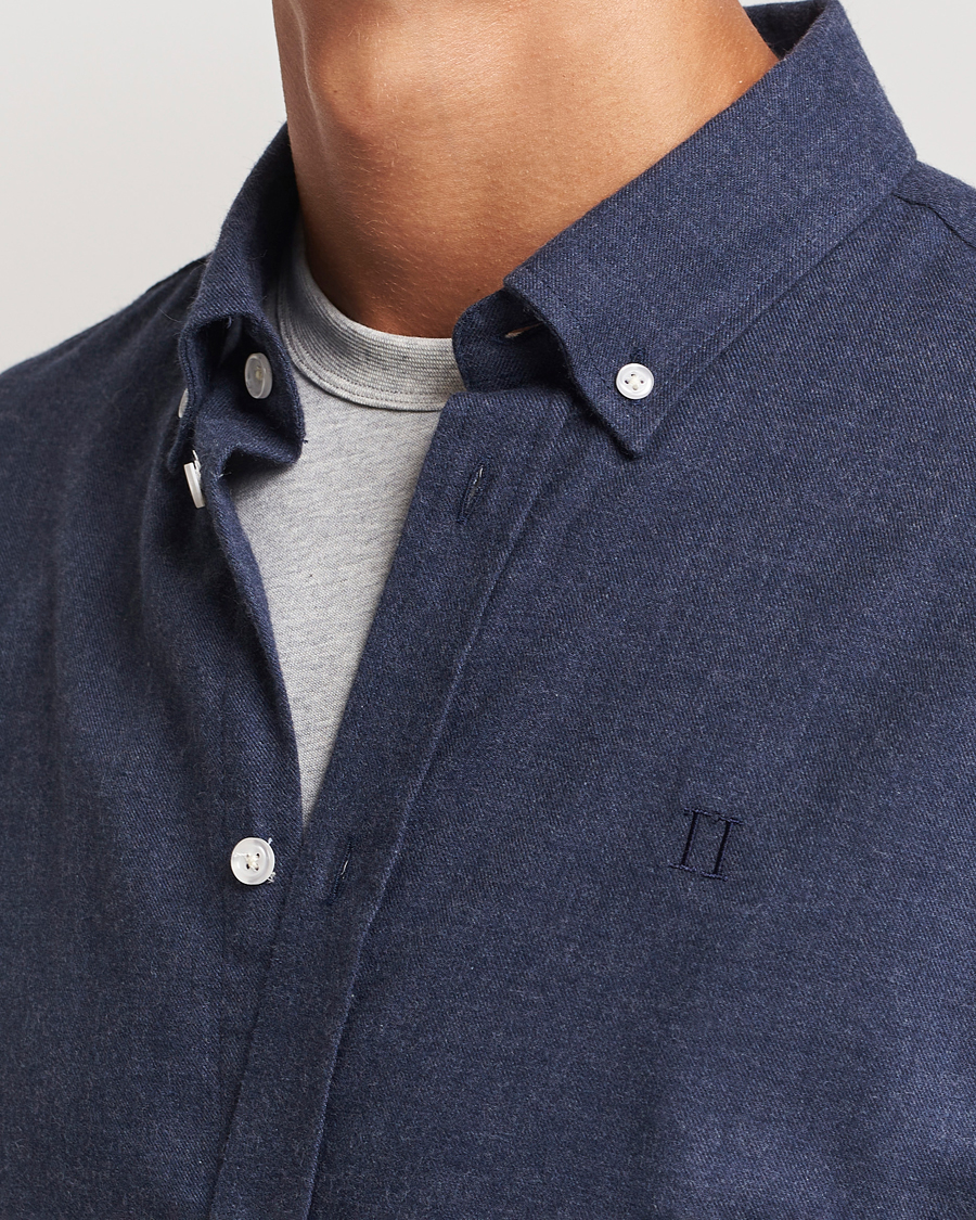 Uomini | Camicie | LES DEUX | Dessert Reg Shirt Dark Navy Melange