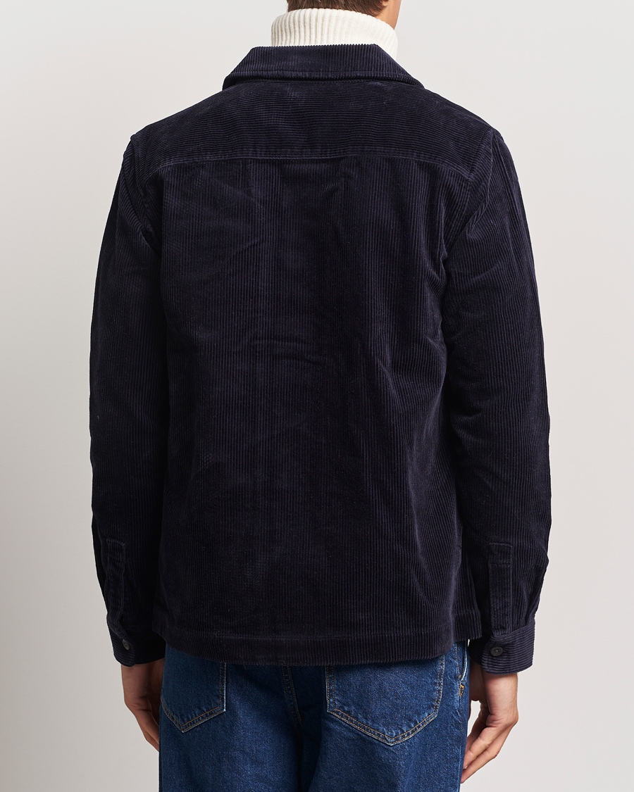Uomini | Camicie | LES DEUX | Layton Corduroy Overshirt Dark Navy