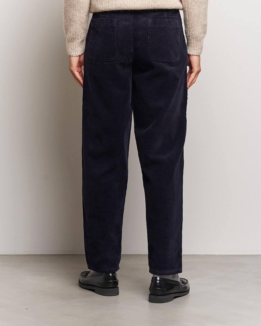 Uomini | Pantaloni | LES DEUX | Kody Heavy Corduroy Pants Dark Navy