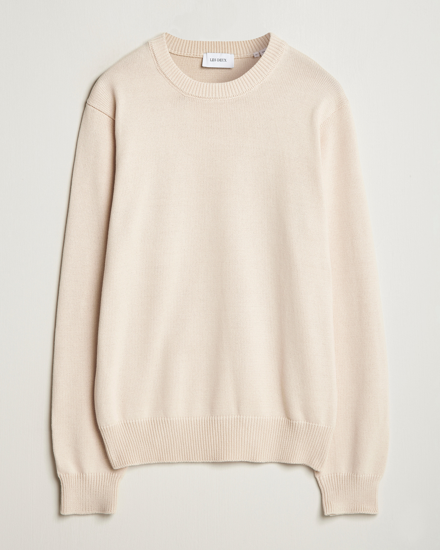 Uomini | Maglieria | LES DEUX | Gary Cotton Knit 2.0 Ivory