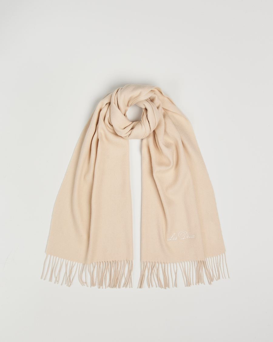 Uomini | Les Deux Wayne Wool Scarf Ivory | LES DEUX | Wayne Wool Scarf Ivory