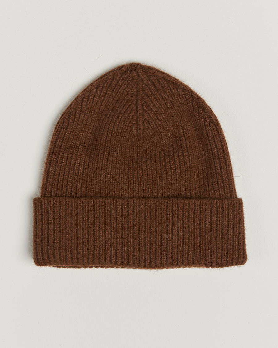 Uomini | Berretti | Le Bonnet | Lambswool/Caregora Beanie Walnut