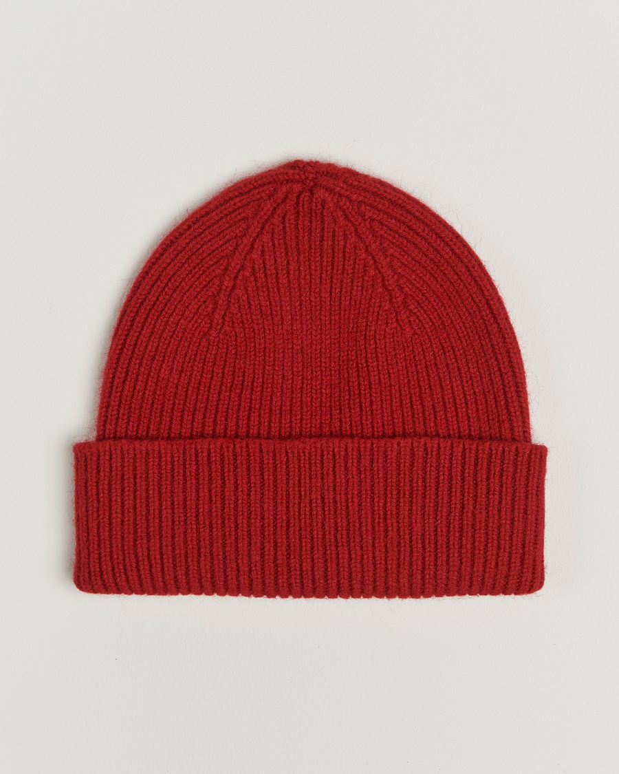 Uomini | Berretti | Le Bonnet | Lambswool/Caregora Beanie Framboise