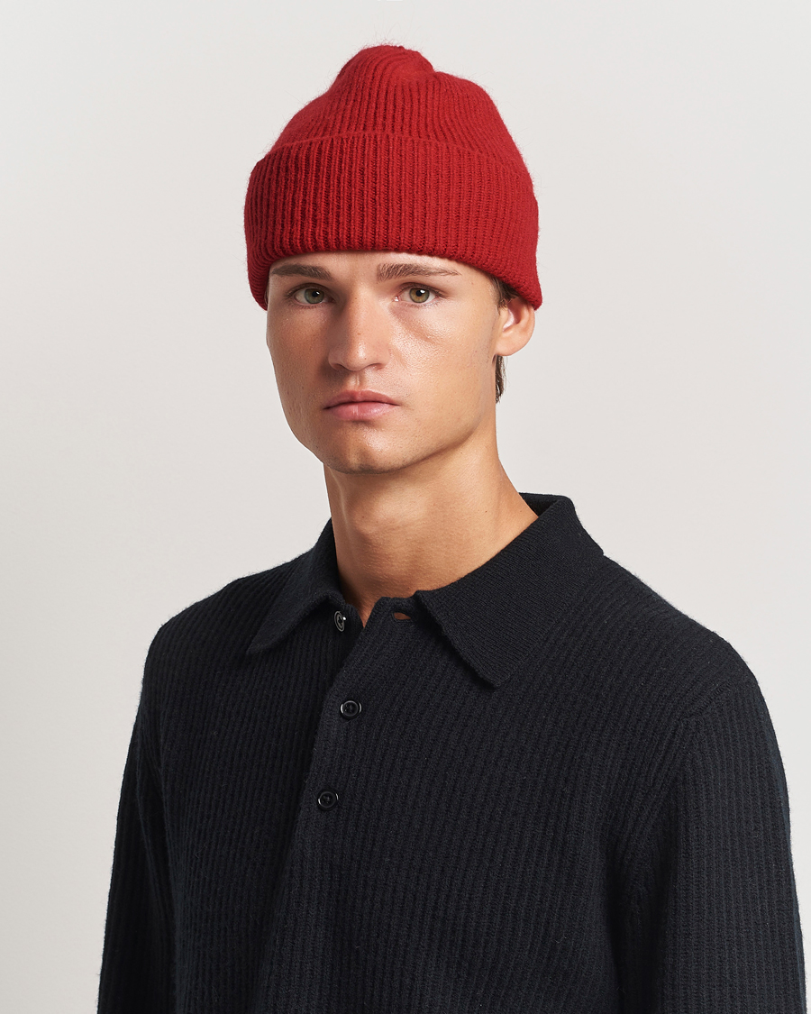 Uomini | Berretti | Le Bonnet | Lambswool/Caregora Beanie Framboise