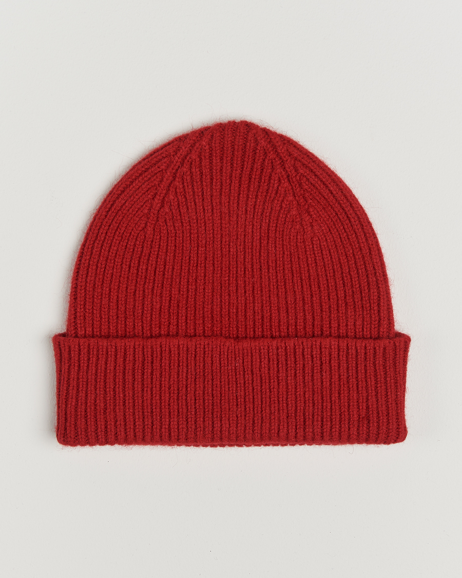 Uomini | Berretti | Le Bonnet | Lambswool/Caregora Beanie Framboise