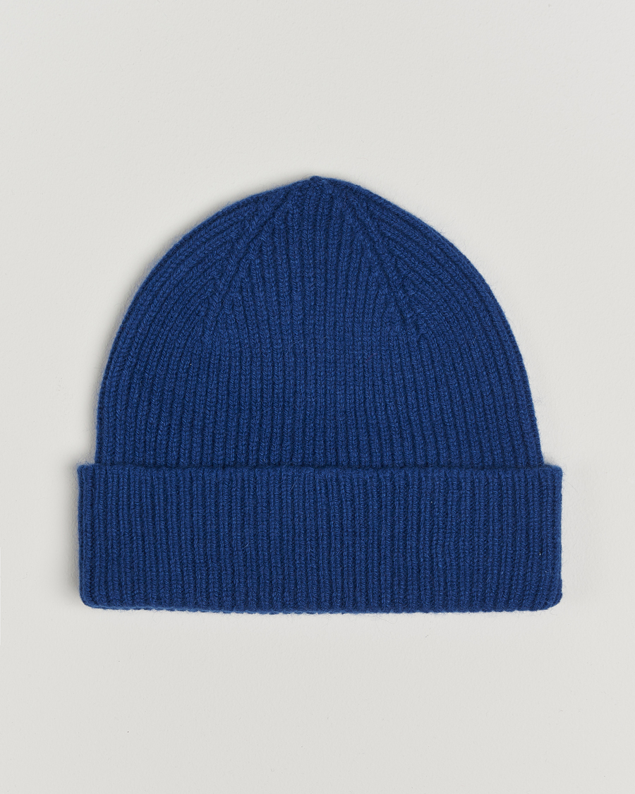 Uomini | Berretti | Le Bonnet | Lambswool/Caregora Beanie Marin