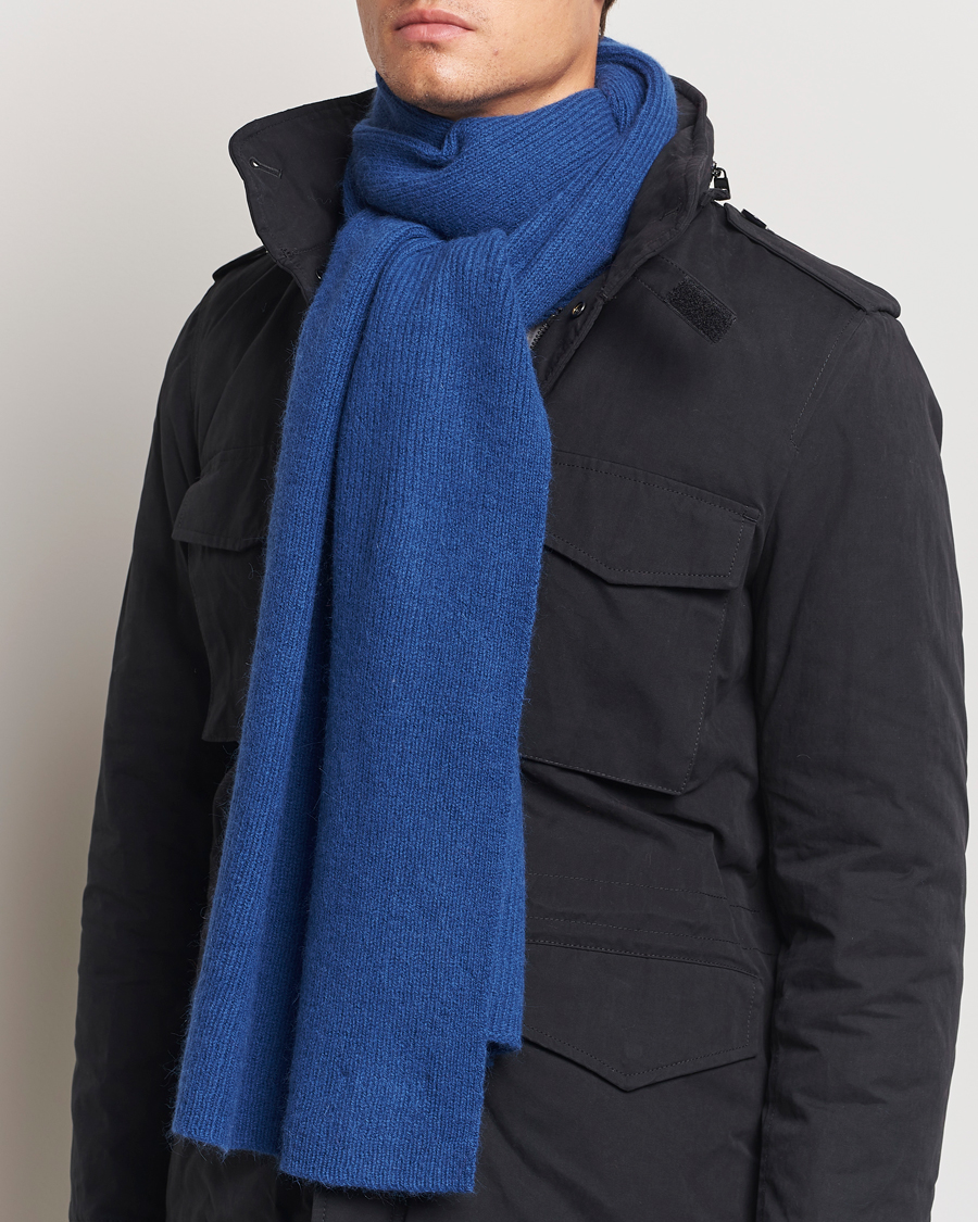 Uomini | Sciarpe | Le Bonnet | Lambswool/Caregora Scarf Marin