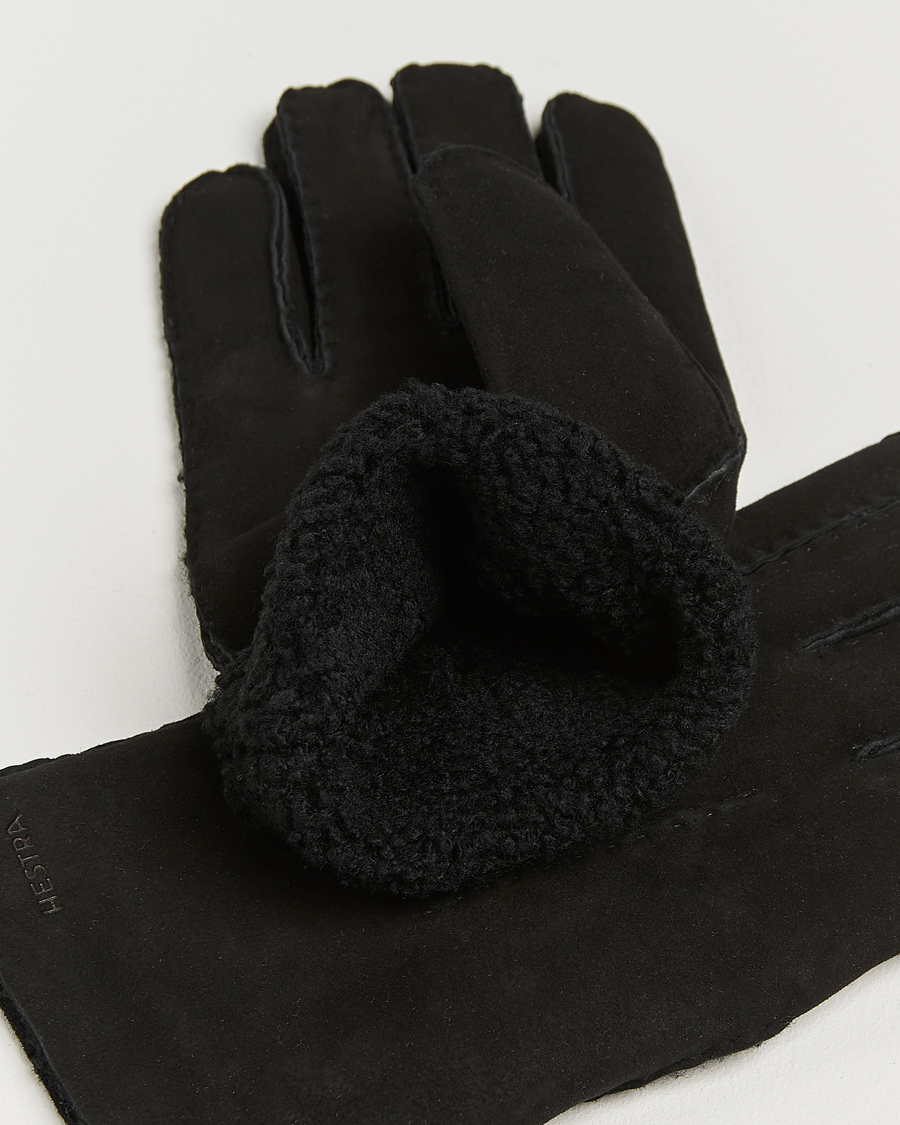 Uomini | Guanti | Hestra | Bernard Lambskin Suede Glove Black