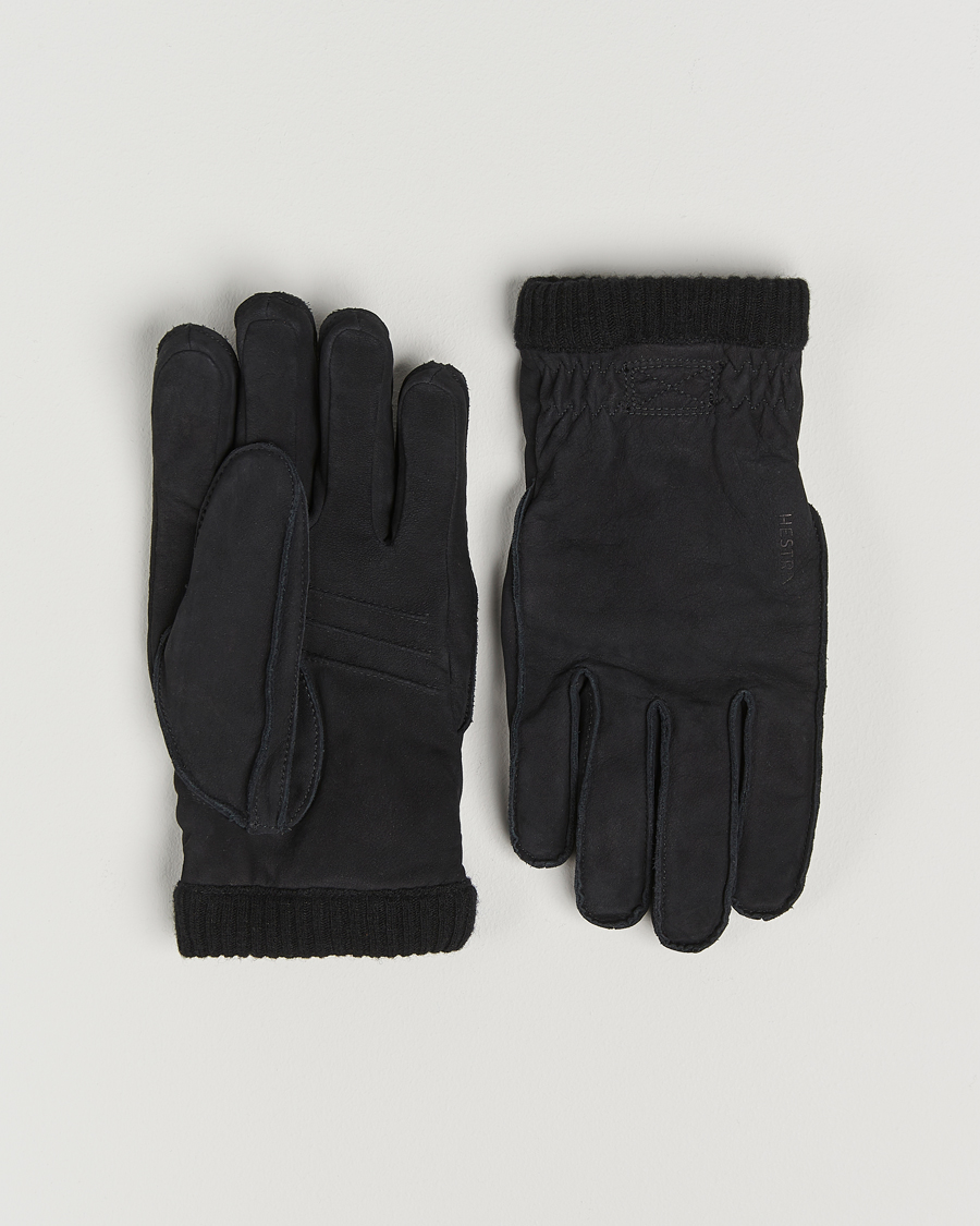 Uomini | Hestra Joar Primaloft Lined Nubuck Glove Black | Hestra | Joar Primaloft Lined Nubuck Glove Black