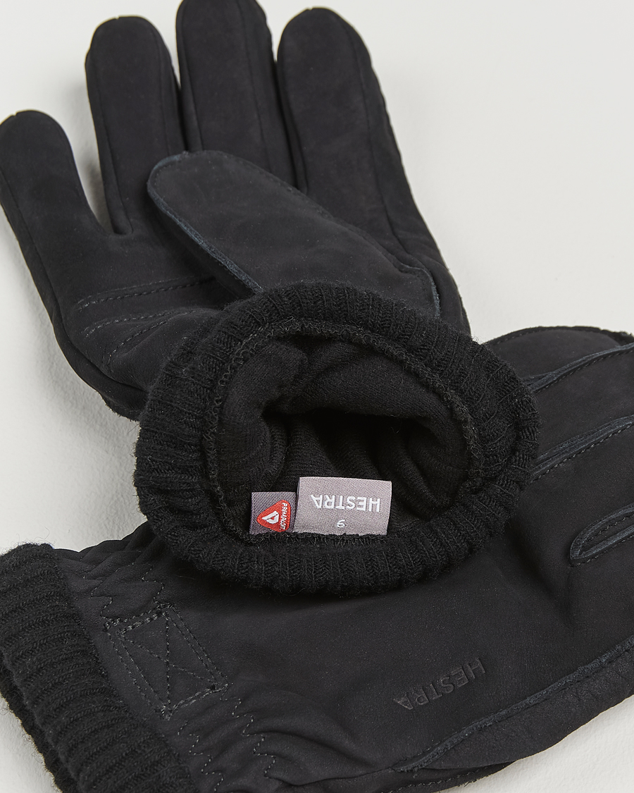 Uomini | Hestra Joar Primaloft Lined Nubuck Glove Black | Hestra | Joar Primaloft Lined Nubuck Glove Black