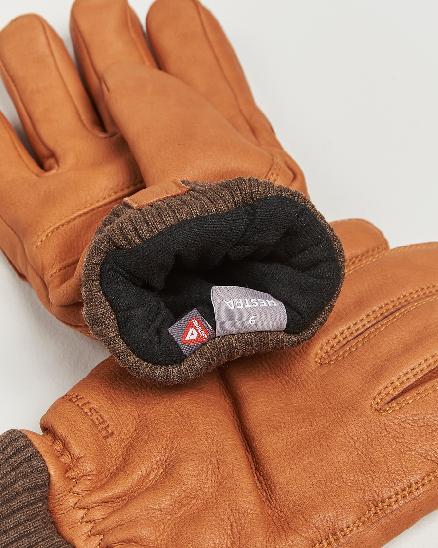 Uomini | Guanti | Hestra | Tore Deerskin Primaloft Lined Glove Cognac