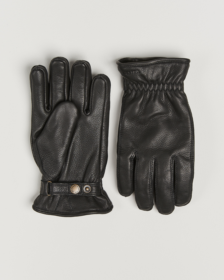 Uomini | Guanti | Hestra | Burensvik Deerskin Wool Pile Glove Black