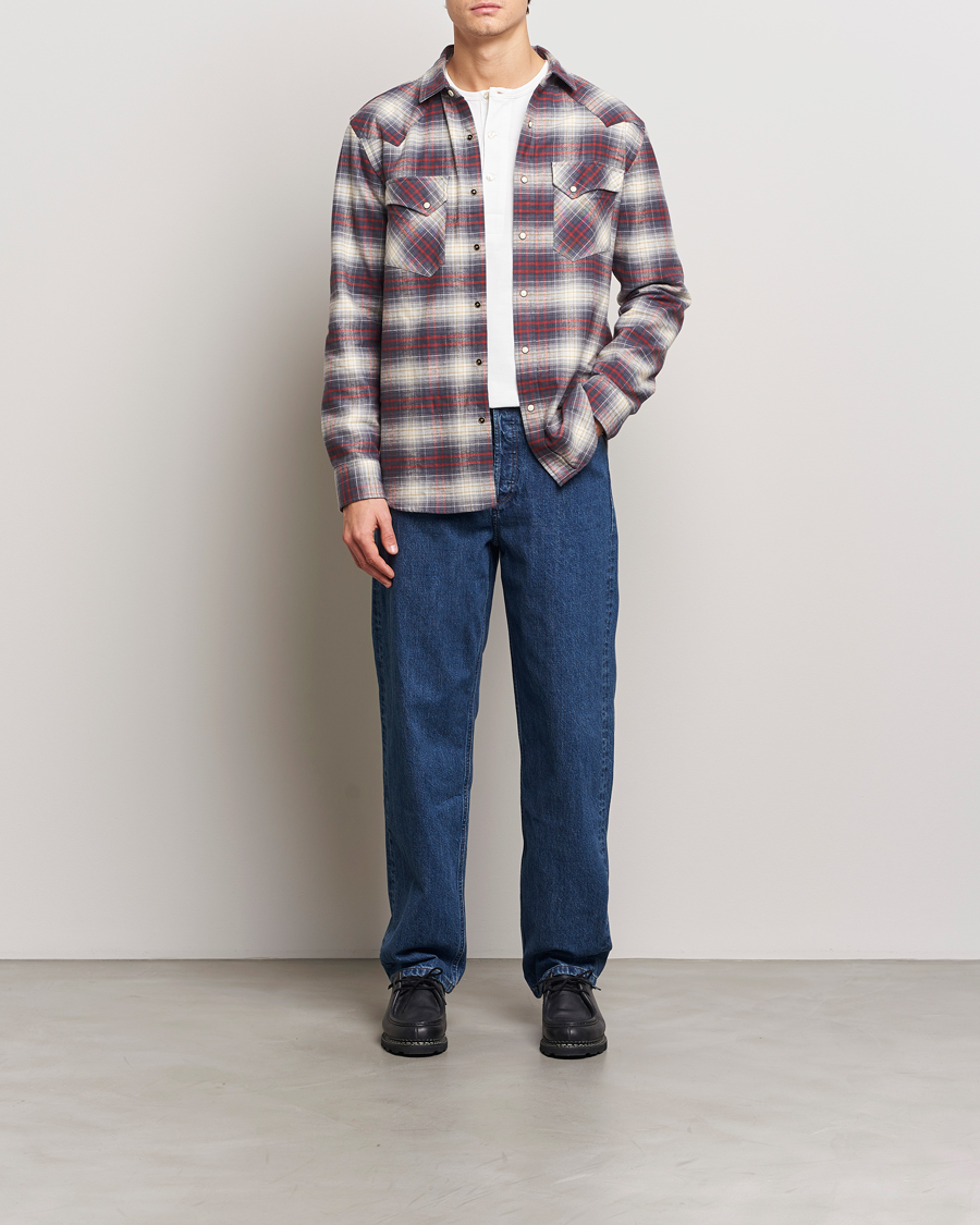 Uomini | Camicie | Pendleton | Wyatt Flannel Shirt Navy Plaid