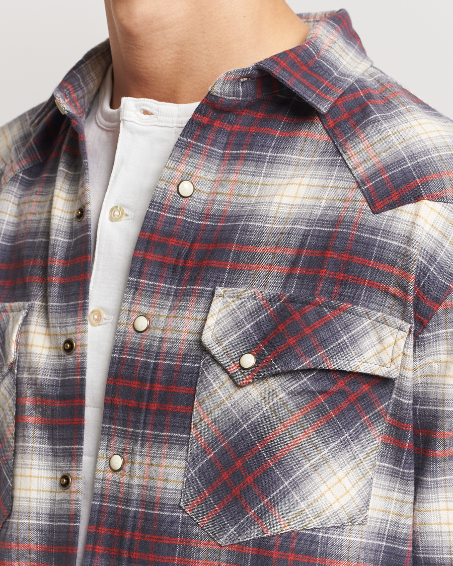 Uomini | Camicie | Pendleton | Wyatt Flannel Shirt Navy Plaid