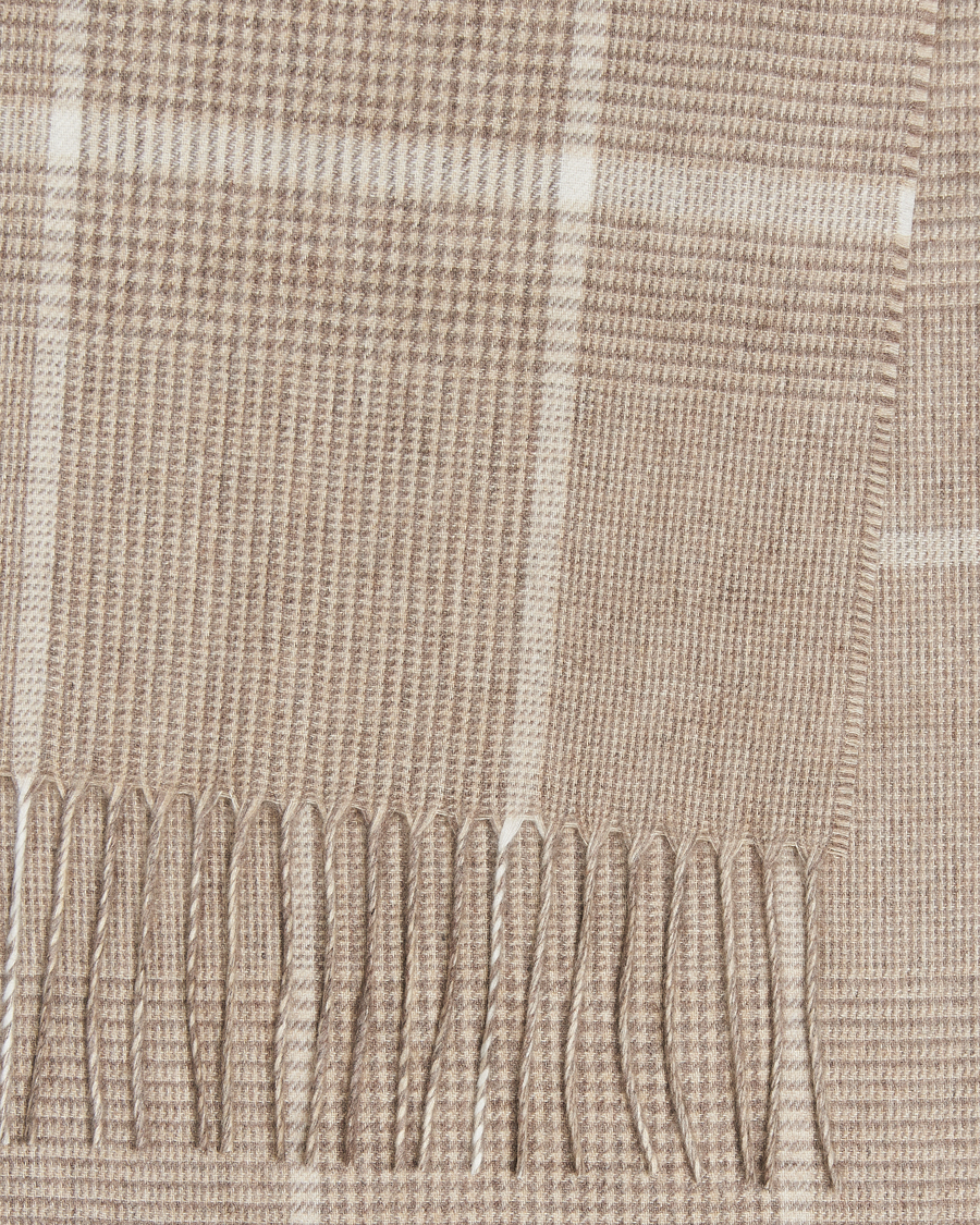 Uomini | Piacenza Cashmere Cashmere/Silk Overcheck Scarf Beige | Piacenza Cashmere | Cashmere/Silk Overcheck Scarf Beige