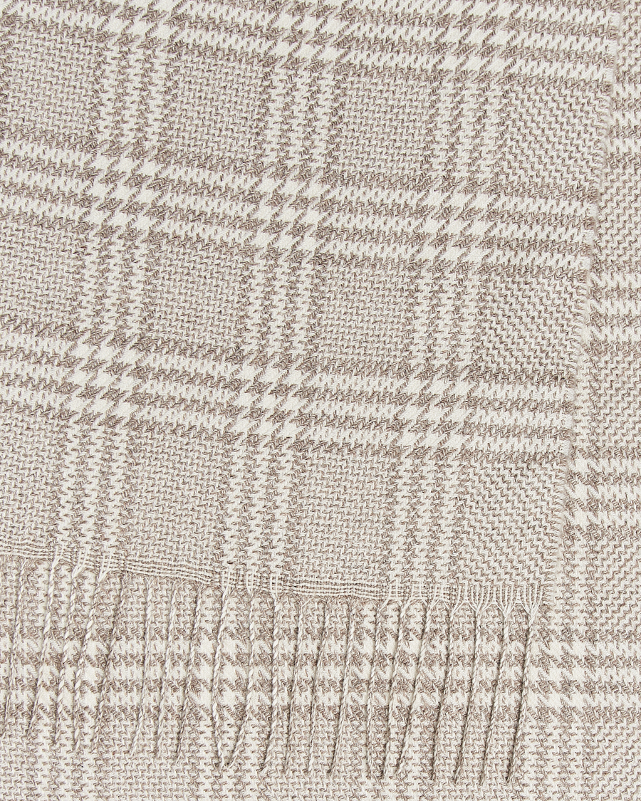 Uomini | Piacenza Cashmere Cashmere/Silk Houndstooth Scarf Light Beige | Piacenza Cashmere | Cashmere/Silk Houndstooth Scarf Light Beige