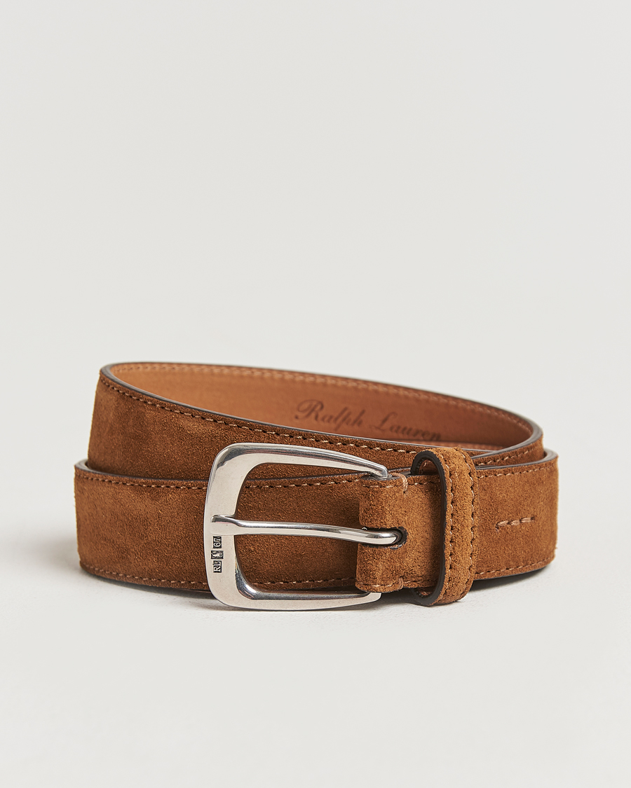 Uomini | Ralph Lauren Purple Label Western Belt Brown Suede | Ralph Lauren Purple Label | Western Belt Brown Suede