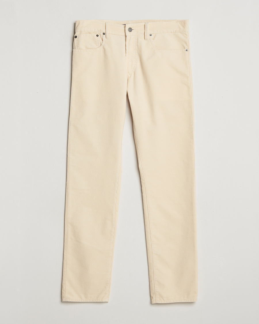 Uomini | Pantaloni | Ralph Lauren Purple Label | Slim Fit 5-Pocket Corduroy Pants Cream