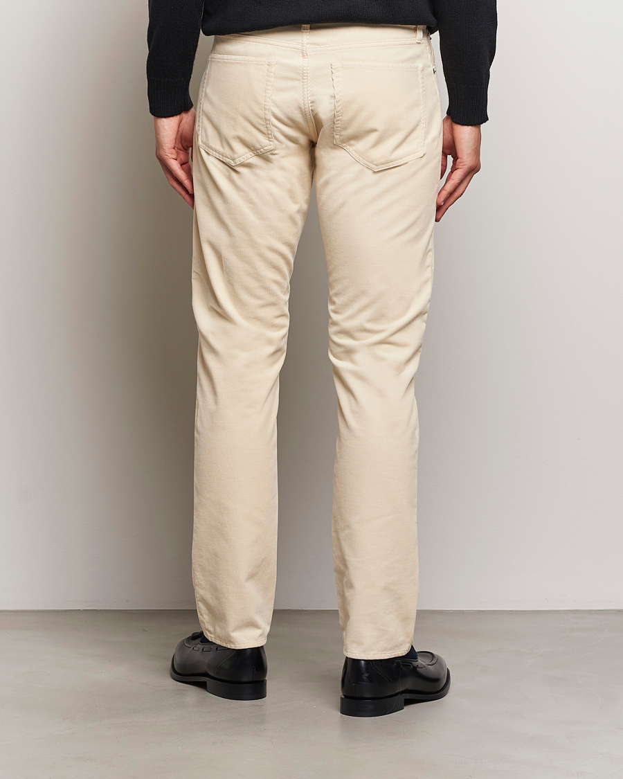 Uomini | Pantaloni | Ralph Lauren Purple Label | Slim Fit 5-Pocket Corduroy Pants Cream