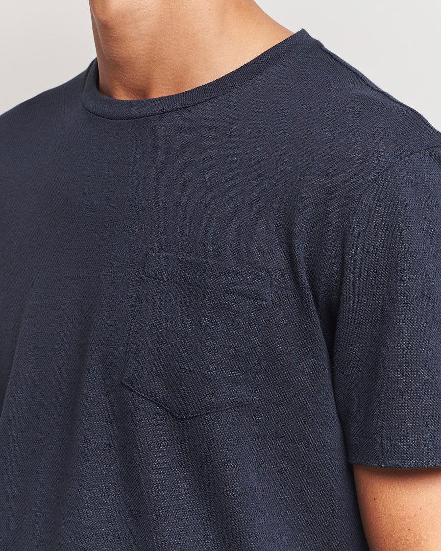 Uomini | T-shirt | Ralph Lauren Purple Label | Knitted Pocket T-Shirt Navy