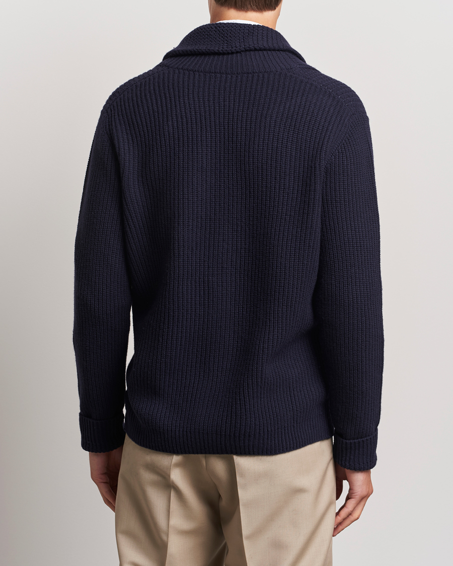 Uomini | Maglieria | Ralph Lauren Purple Label | Cashmere Shawl Cardigan Navy