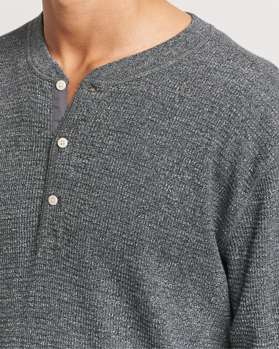 Uomini | Maglieria | RRL | Long Sleeve Henley Charcoal Heather