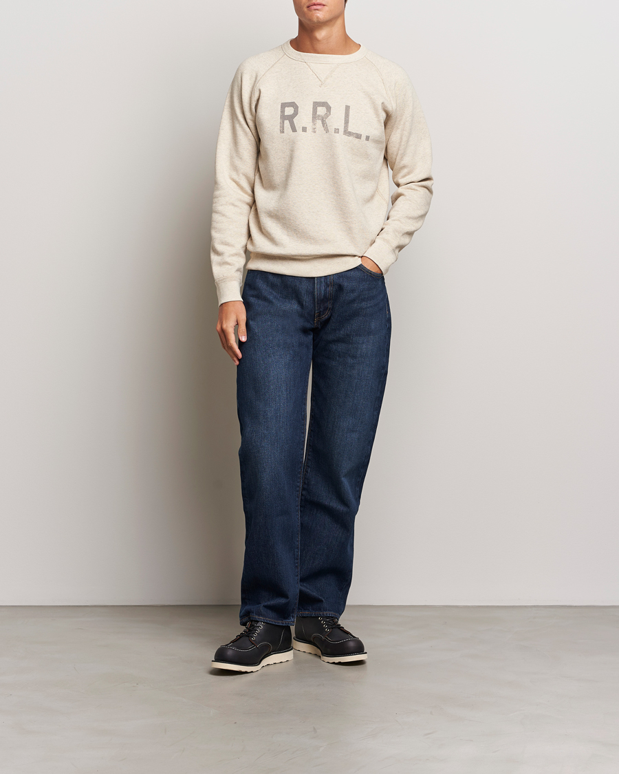 Uomini | Maglieria | RRL | Raglan Sleeve Sweatshirt Oatmeal Heather